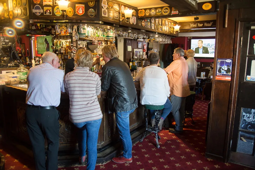 The bar at the White Swan today